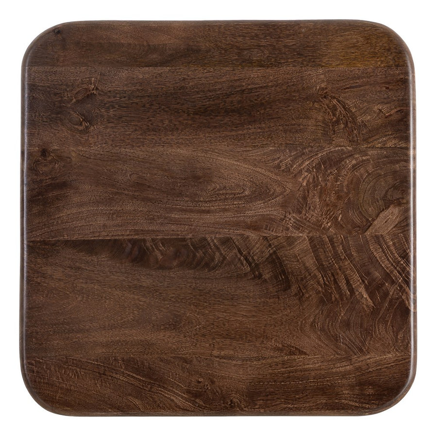MESA CENTRO MARRÓN MADERA DE MANGO 60 X 60 X 40 CM