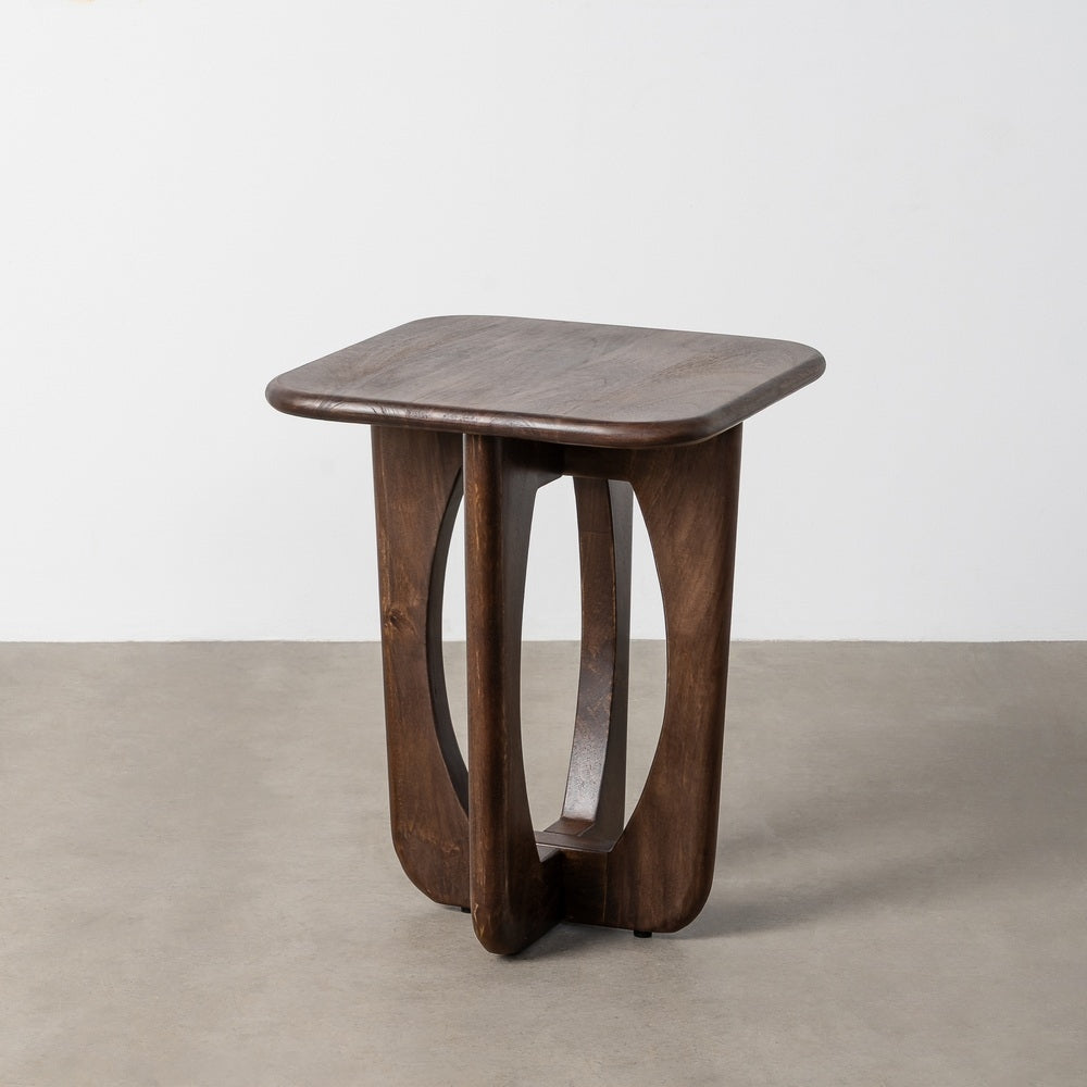 MESITA MARRÓN MADERA DE MANGO 45 X 45 X 55 CM