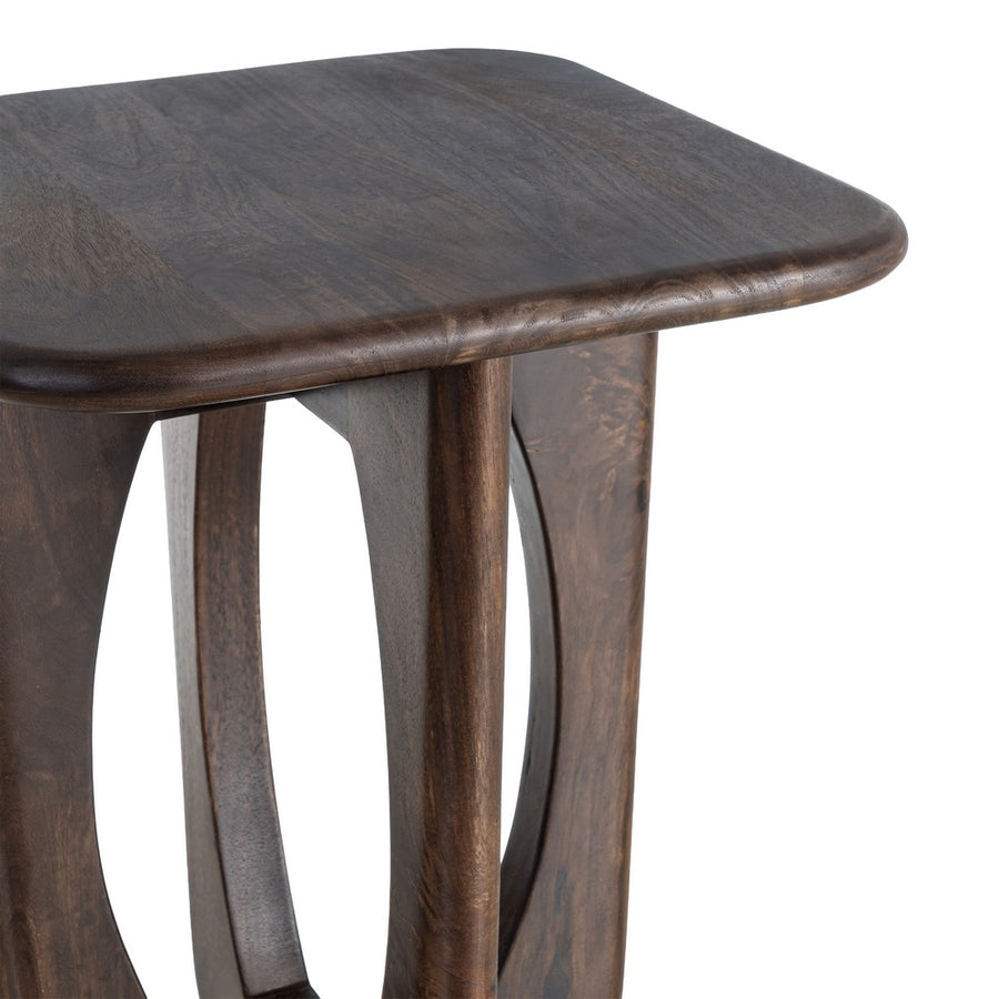 BROWN MANGO WOOD SIDE TABLE 45 X 45 X 55 CM