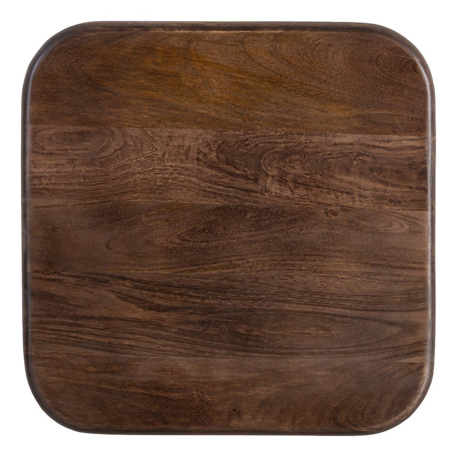 BROWN MANGO WOOD SIDE TABLE 45 X 45 X 55 CM
