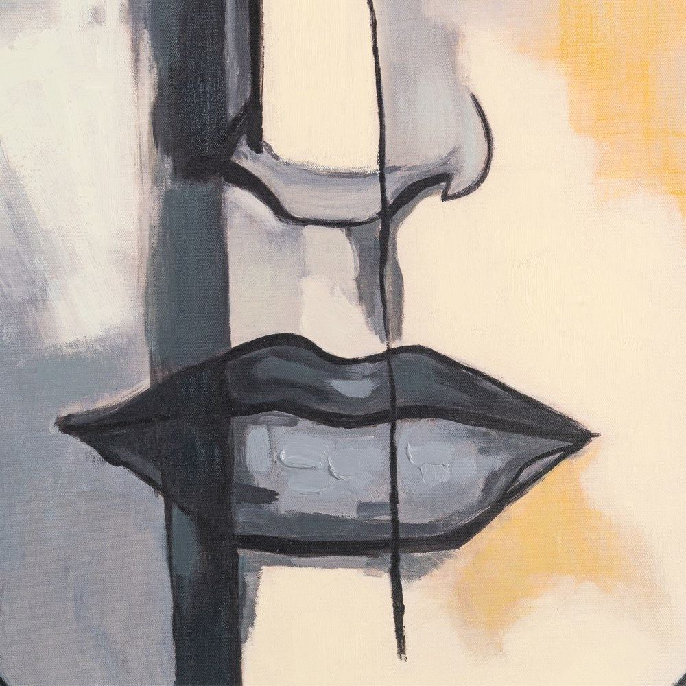 PINTURA MUJER GRIS LIENZO DECORACI�N 92 X 4,70 X 122 CM