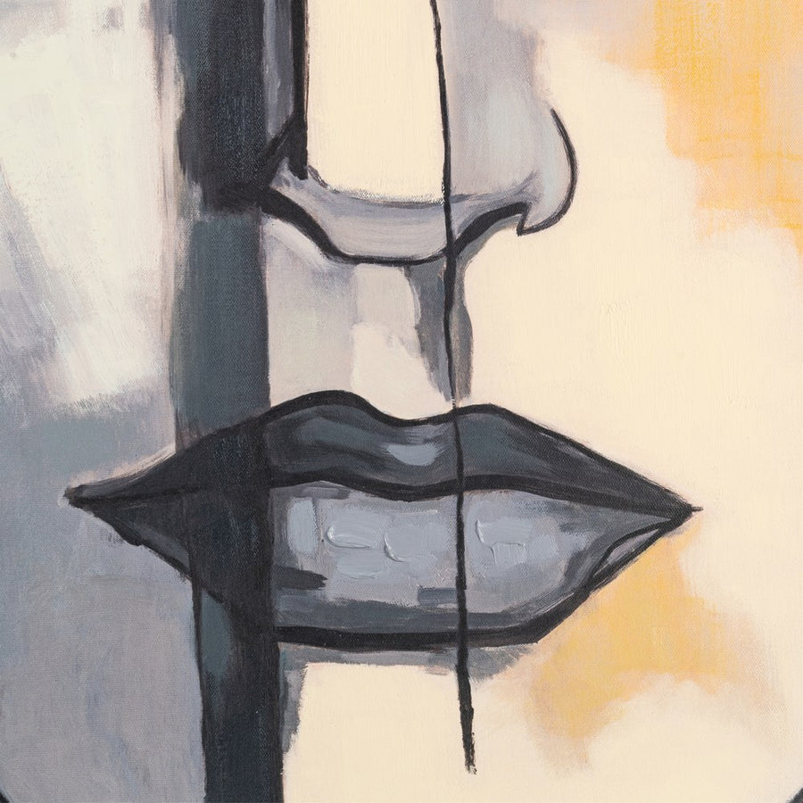 PINTURA MUJER GRIS LIENZO DECORACIÓN 92 X 4,70 X 122 CM