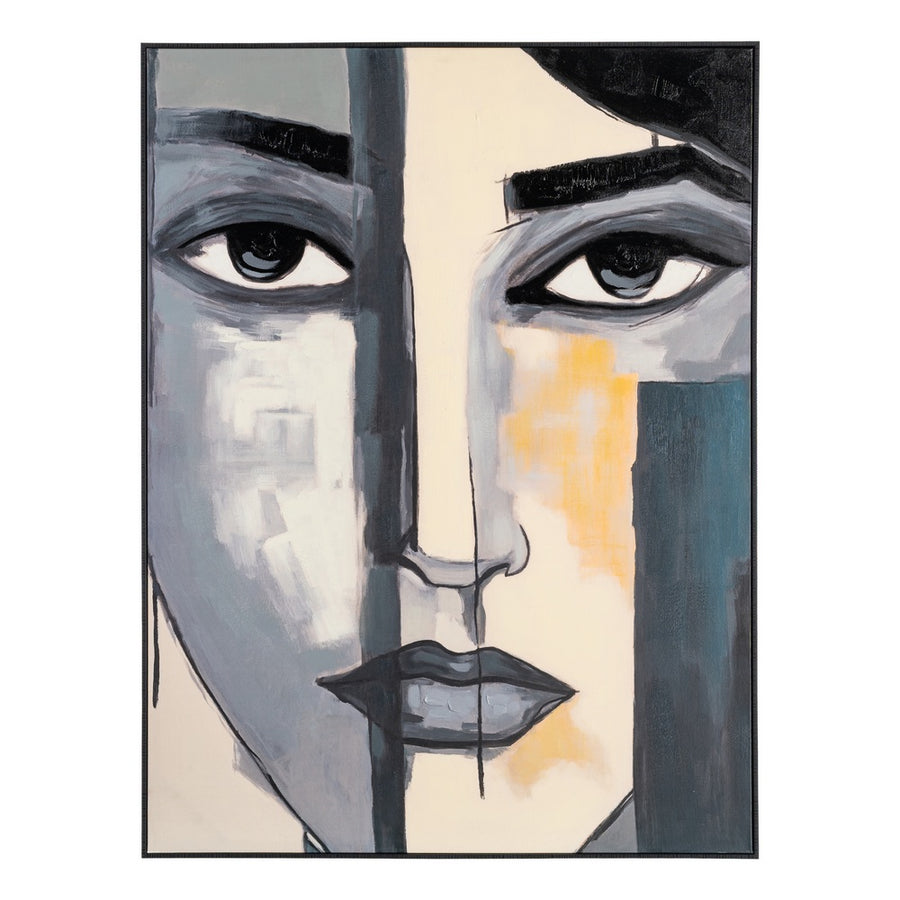 PINTURA MUJER GRIS LIENZO DECORACIÓN 92 X 4,70 X 122 CM