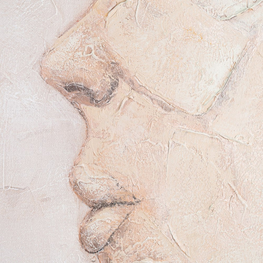 PINTURA MANIQUI BEIGE LIENZO DECORACIÓN 110 X 160 CM