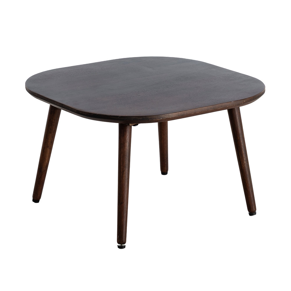 MESITA MARR�N OSCURO MADERA DE MANGO 65 X 65 X 40 CM
