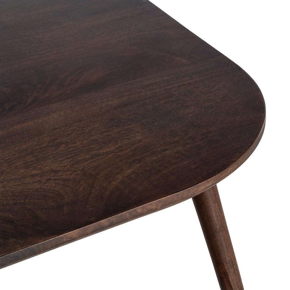 MESITA MARRÓN OSCURO MADERA DE MANGO 80 X 80 X 45 CM