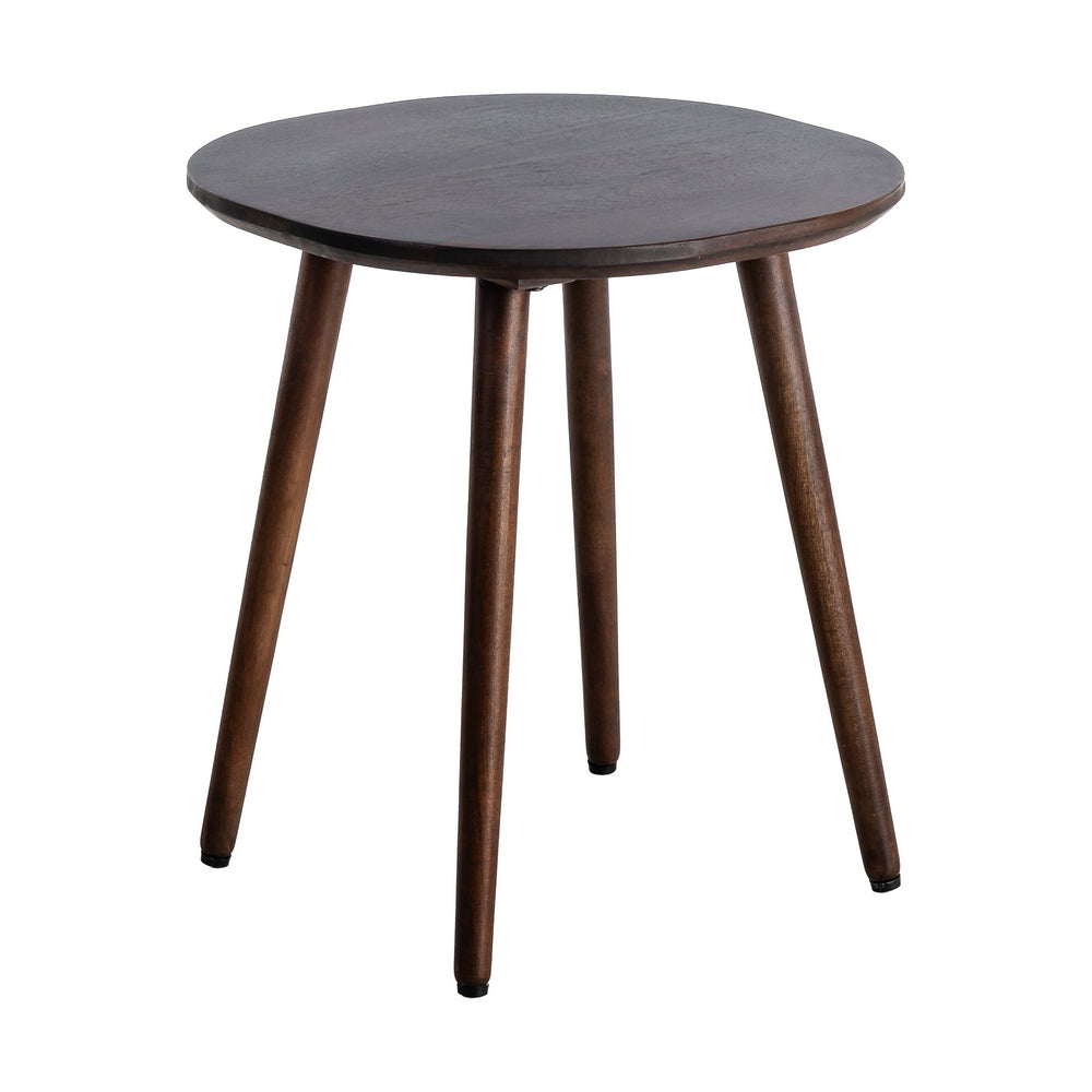 MESITA MARR�N OSCURO MADERA DE MANGO 50 X 50 X 55 CM