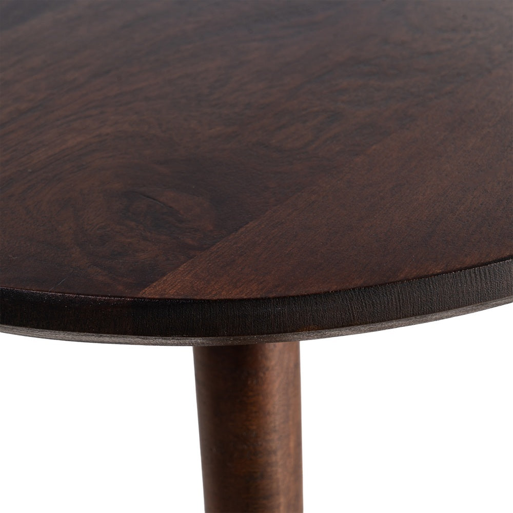 MESITA MARR�N OSCURO MADERA DE MANGO 50 X 50 X 55 CM
