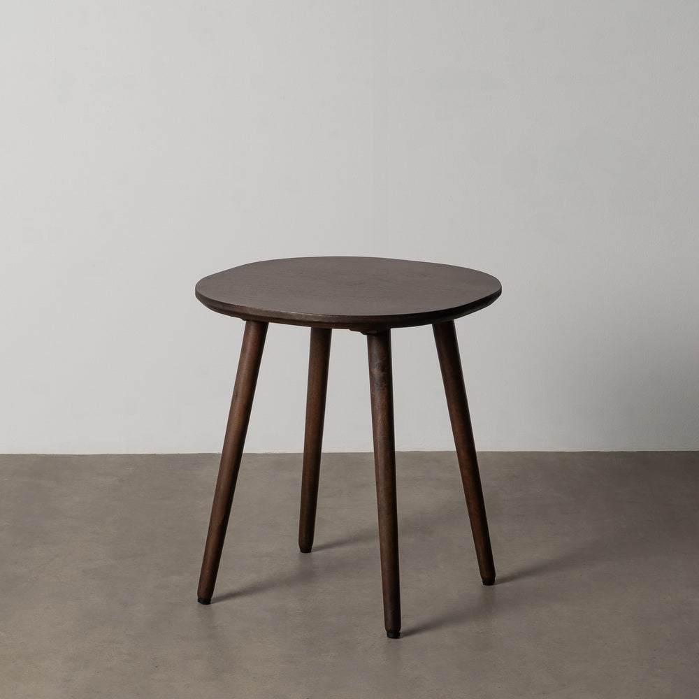 DARK BROWN MANGO WOOD SIDE TABLE 50 X 50 X 55 CM