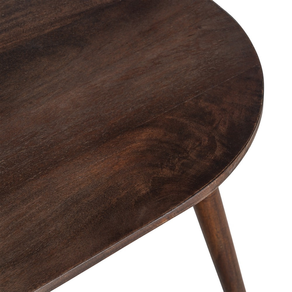 MESITA MARR�N OSCURO MADERA DE MANGO 115 X 70 X 43 CM