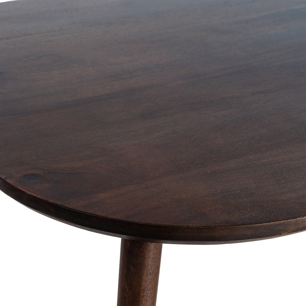 MESITA MARRÓN OSCURO MADERA DE MANGO 115 X 70 X 43 CM