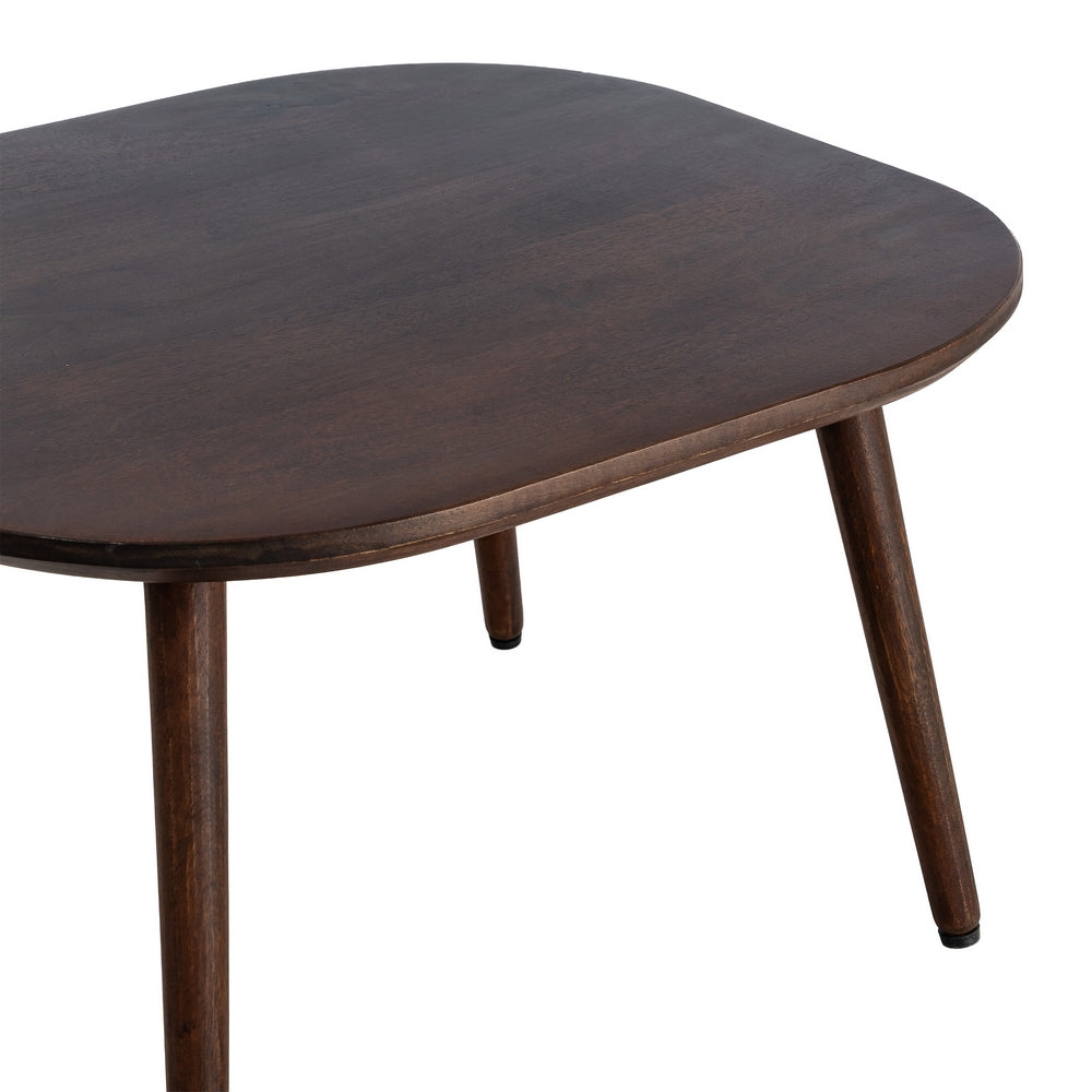 MESA MARRÓN OSCURO MADERA DE MANGO 80 X 80 X 75 CM