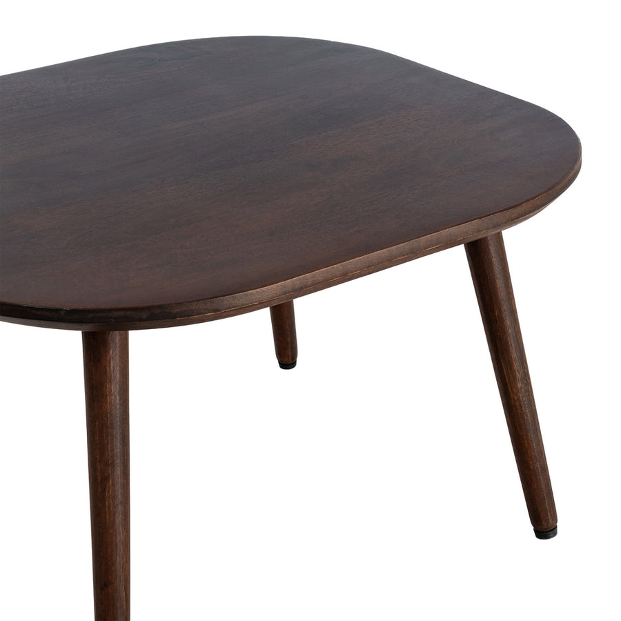 DARK BROWN MANGO WOOD TABLE 80 X 80 X 75 CM