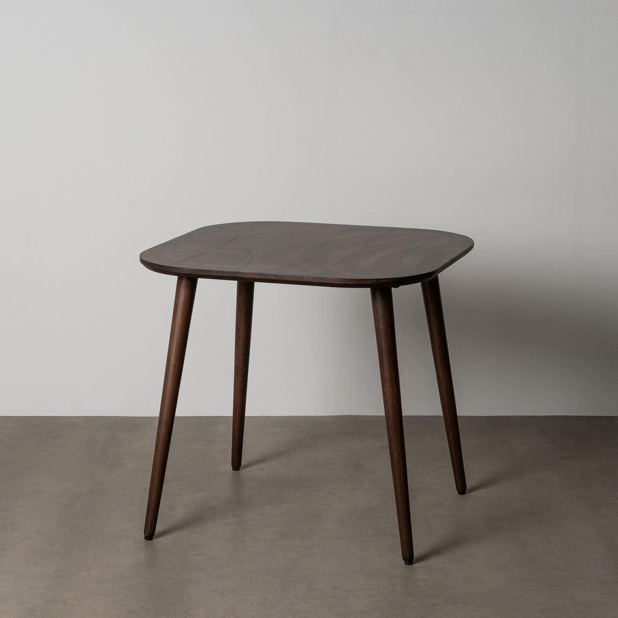 MESA MARRÓN OSCURO MADERA DE MANGO 80 X 80 X 75 CM