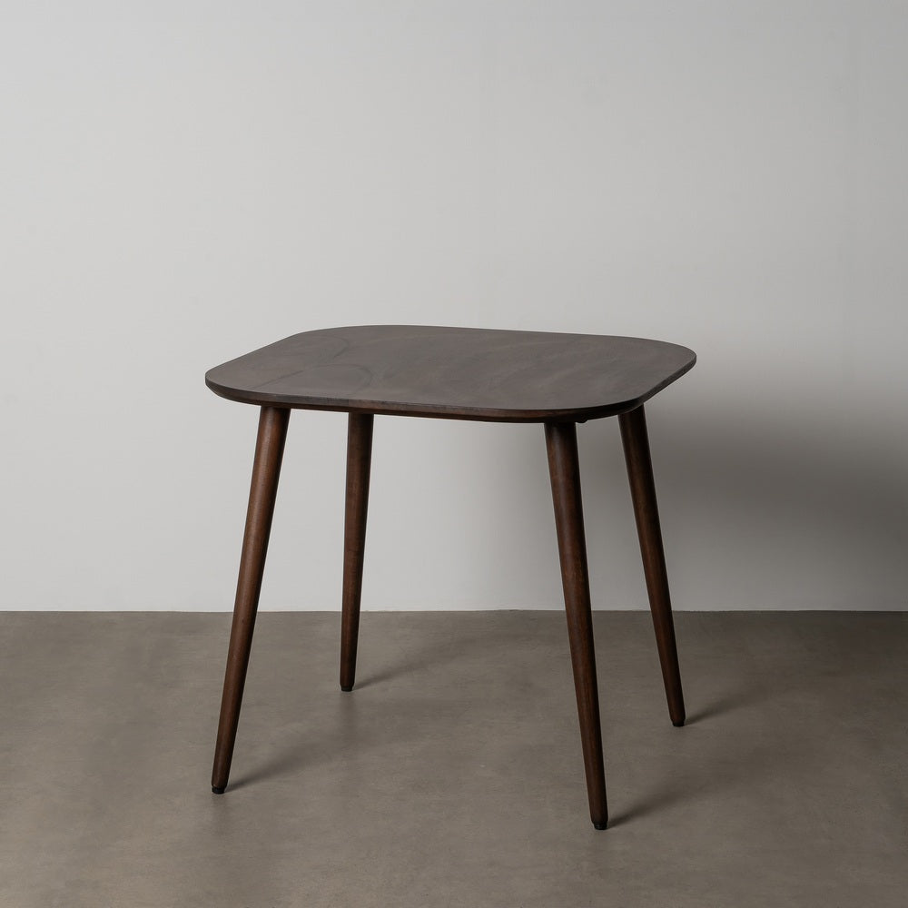 DARK BROWN MANGO WOOD TABLE 80 X 80 X 75 CM