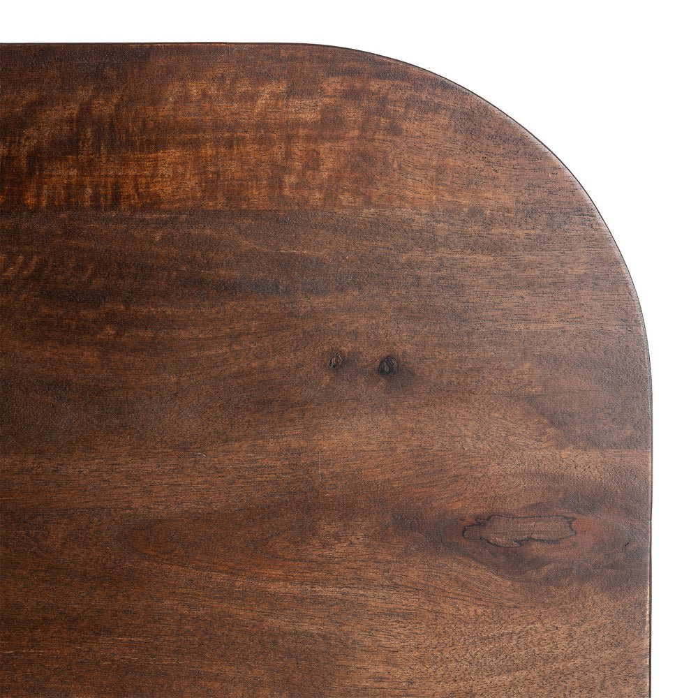 MESA MARR�N OSCURO MADERA DE MANGO 145 X 80 X 75 CM