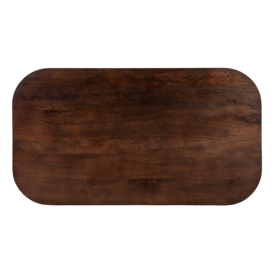 DARK BROWN MANGO WOOD TABLE 145 X 80 X 75 CM