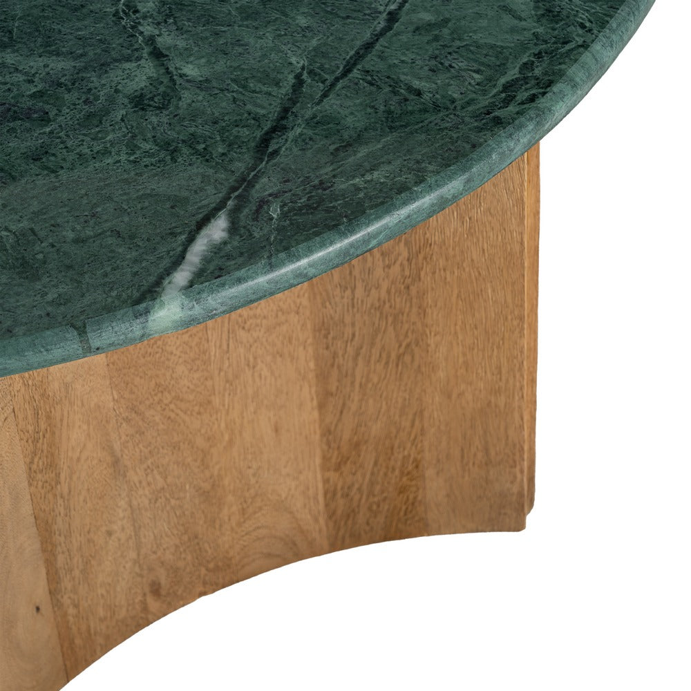 MESA CENTRO NATURAL-VERDE MADERA-M�RMOL 97 X 97 X 41 CM