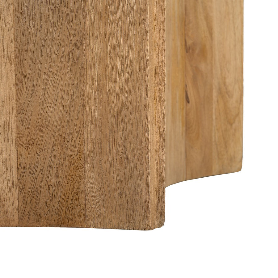 MESA CENTRO NATURAL-VERDE MADERA-MÁRMOL 97 X 97 X 41 CM