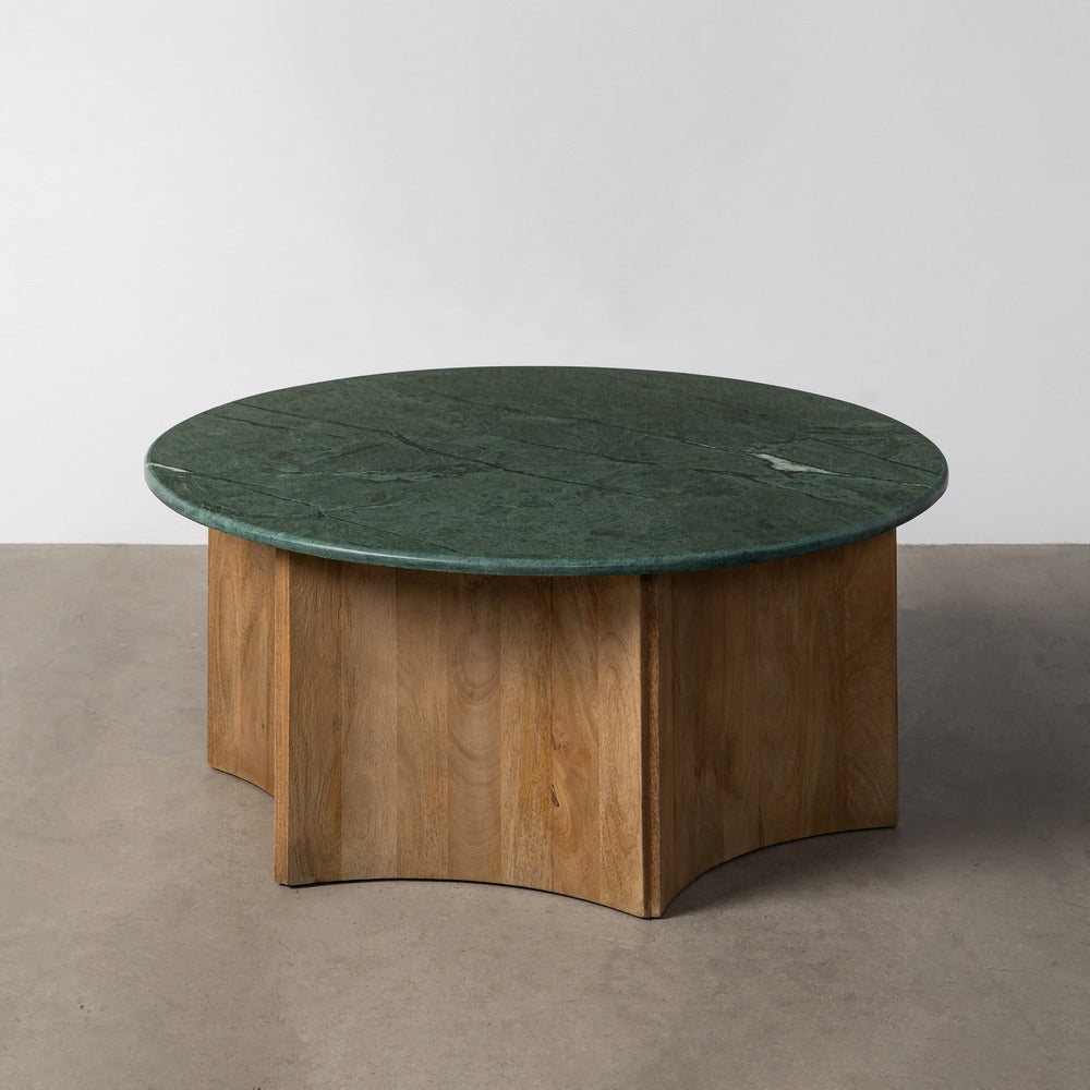MESA CENTRO NATURAL-VERDE MADERA-M�RMOL 97 X 97 X 41 CM