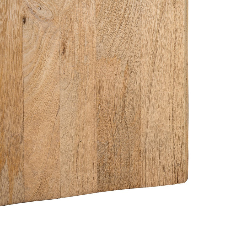 MESA COMEDOR NATURAL-VERDE MADERA-MÁRMOL 115 X 115 X 76 CM
