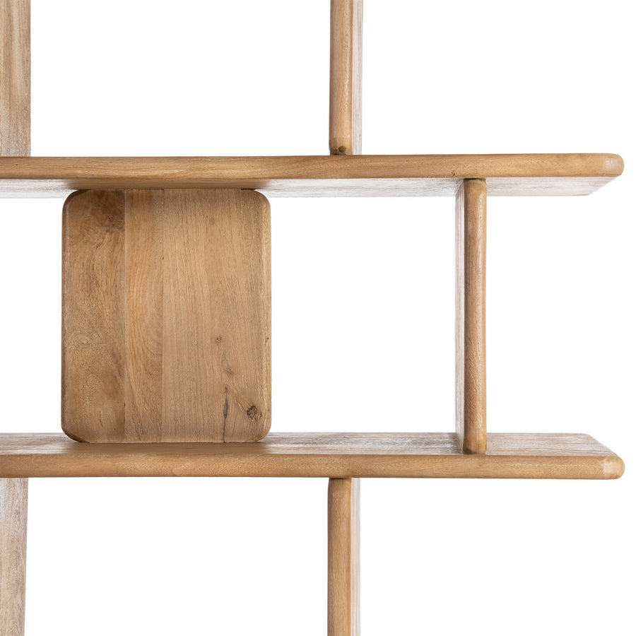 ESTANTERÍA NATURAL MADERA DE MANGO SALÓN 106 X 35,50 X 175 C