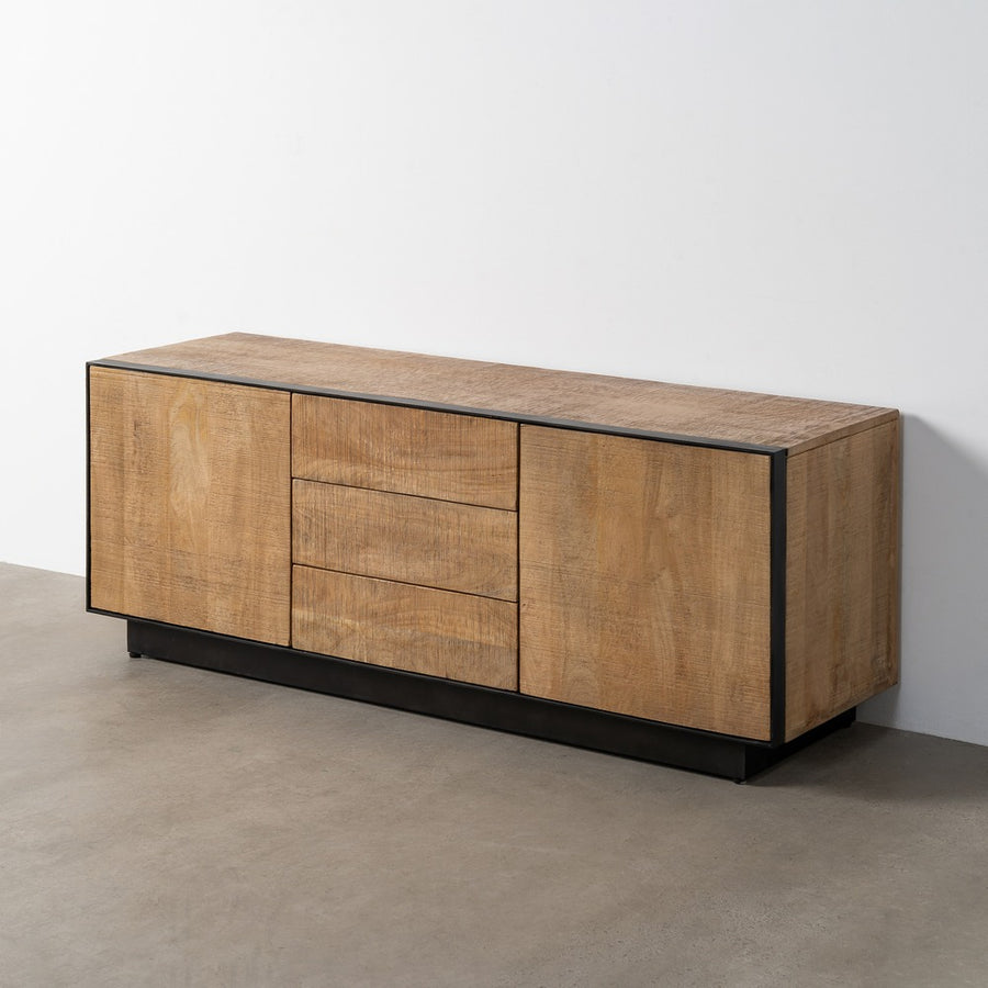 NATURAL MANGO WOOD TV CABINET LIVING ROOM 150 X 44 X 55 CM