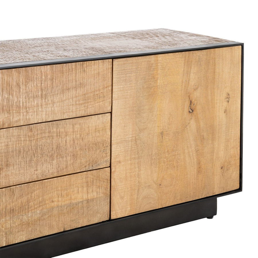 NATURAL MANGO WOOD TV CABINET LIVING ROOM 150 X 44 X 55 CM