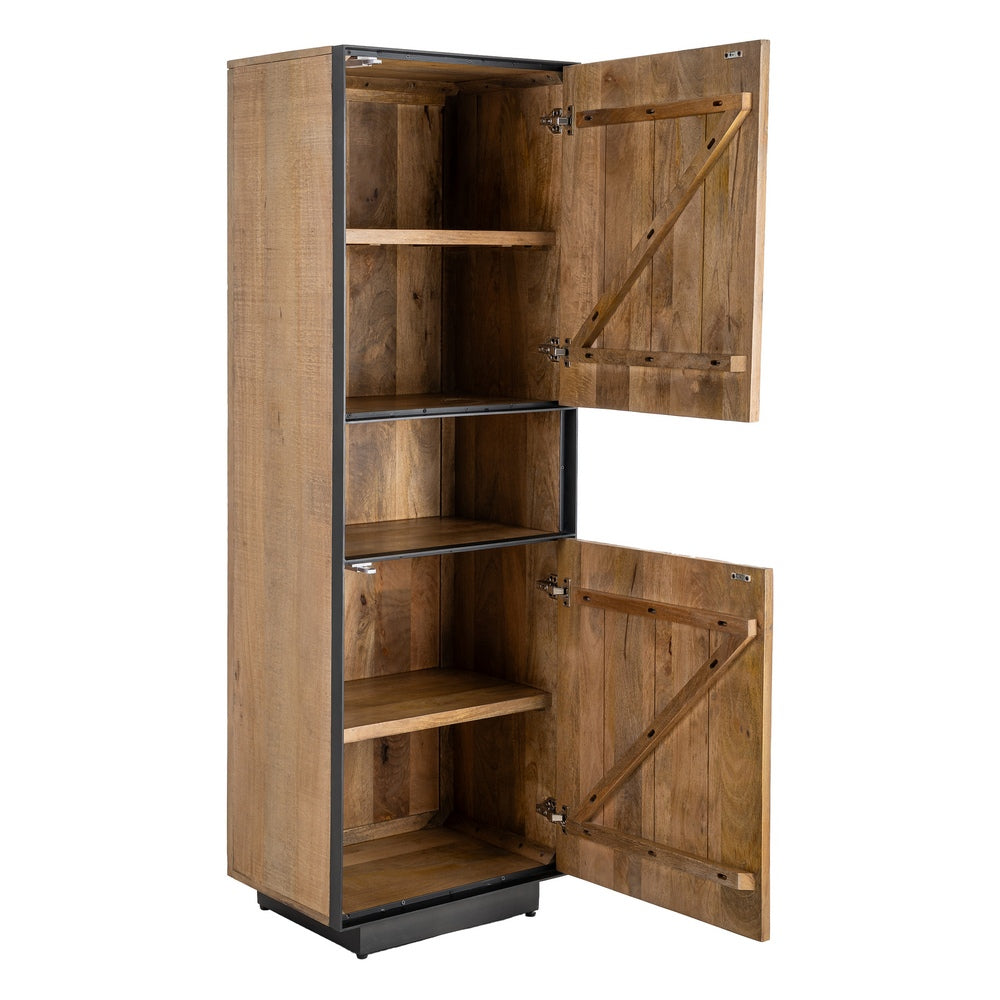 MUEBLE AUXILIAR NATURAL MADERA DE MANGO 60 X 44 X 181 CM
