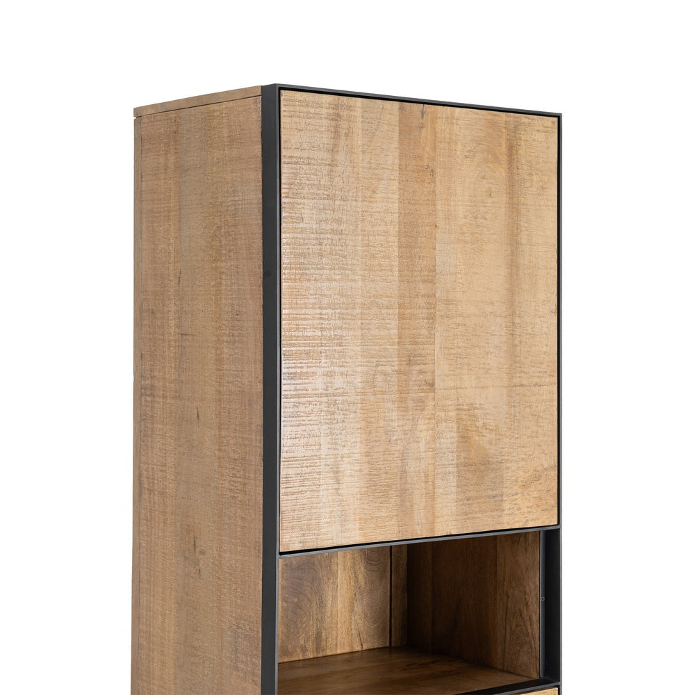 MUEBLE AUXILIAR NATURAL MADERA DE MANGO 60 X 44 X 181 CM