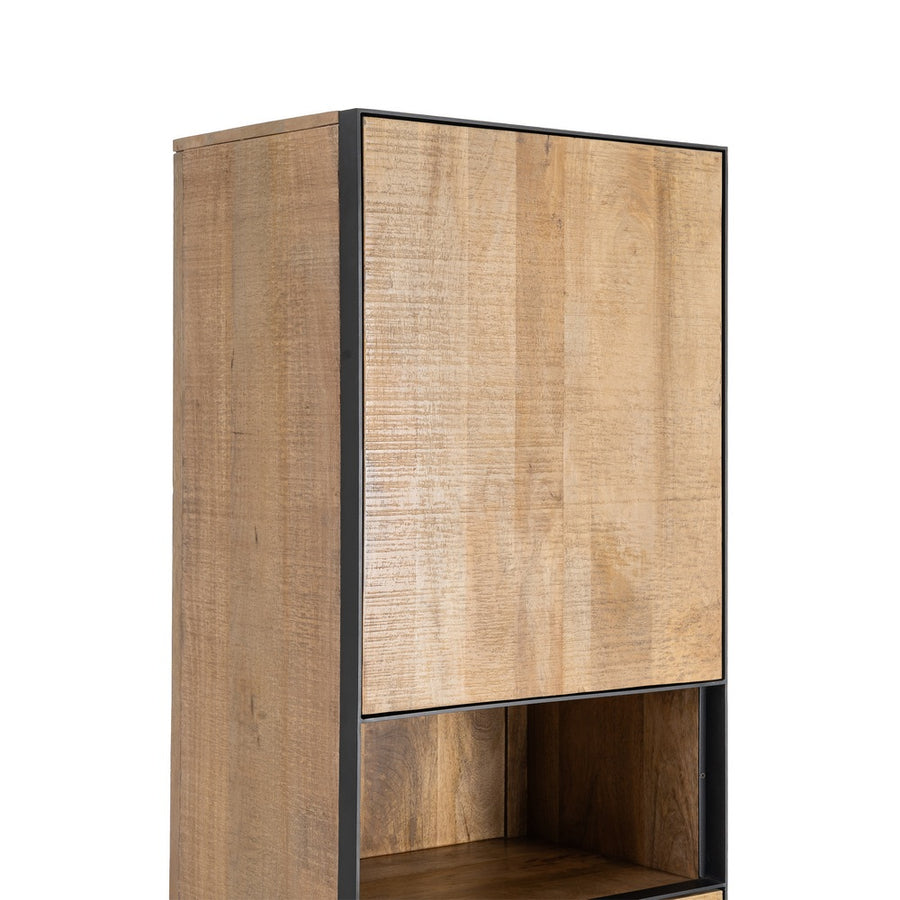 MUEBLE AUXILIAR NATURAL MADERA DE MANGO 60 X 44 X 181 CM