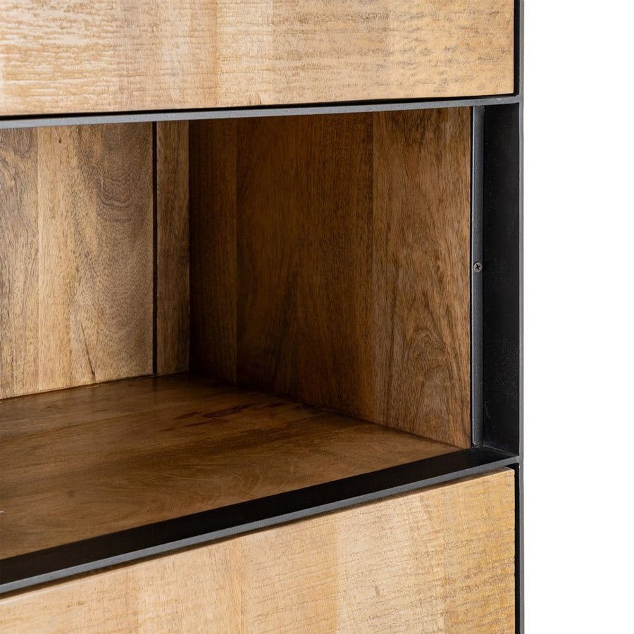 MUEBLE AUXILIAR NATURAL MADERA DE MANGO 60 X 44 X 181 CM