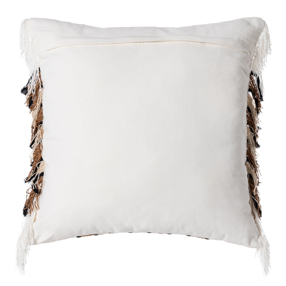 COJ�N BLANCO-OCRE ALGOD�N/TERCIOPELO 50 X 50 CM