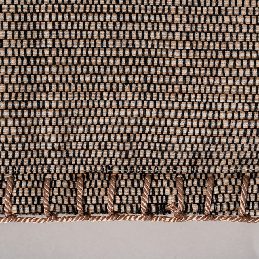 COJÍN MARRÓN ALGODÓN/TERCIOPELO 50 X 50 CM
