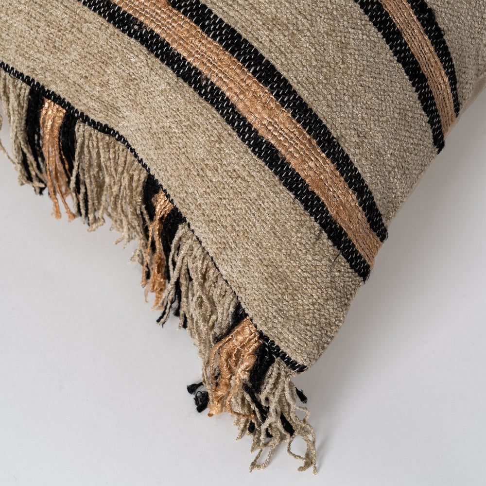 COJ�N BEIGE-OCRE ALGOD�N/TERCIOPELO 50 X 50 CM