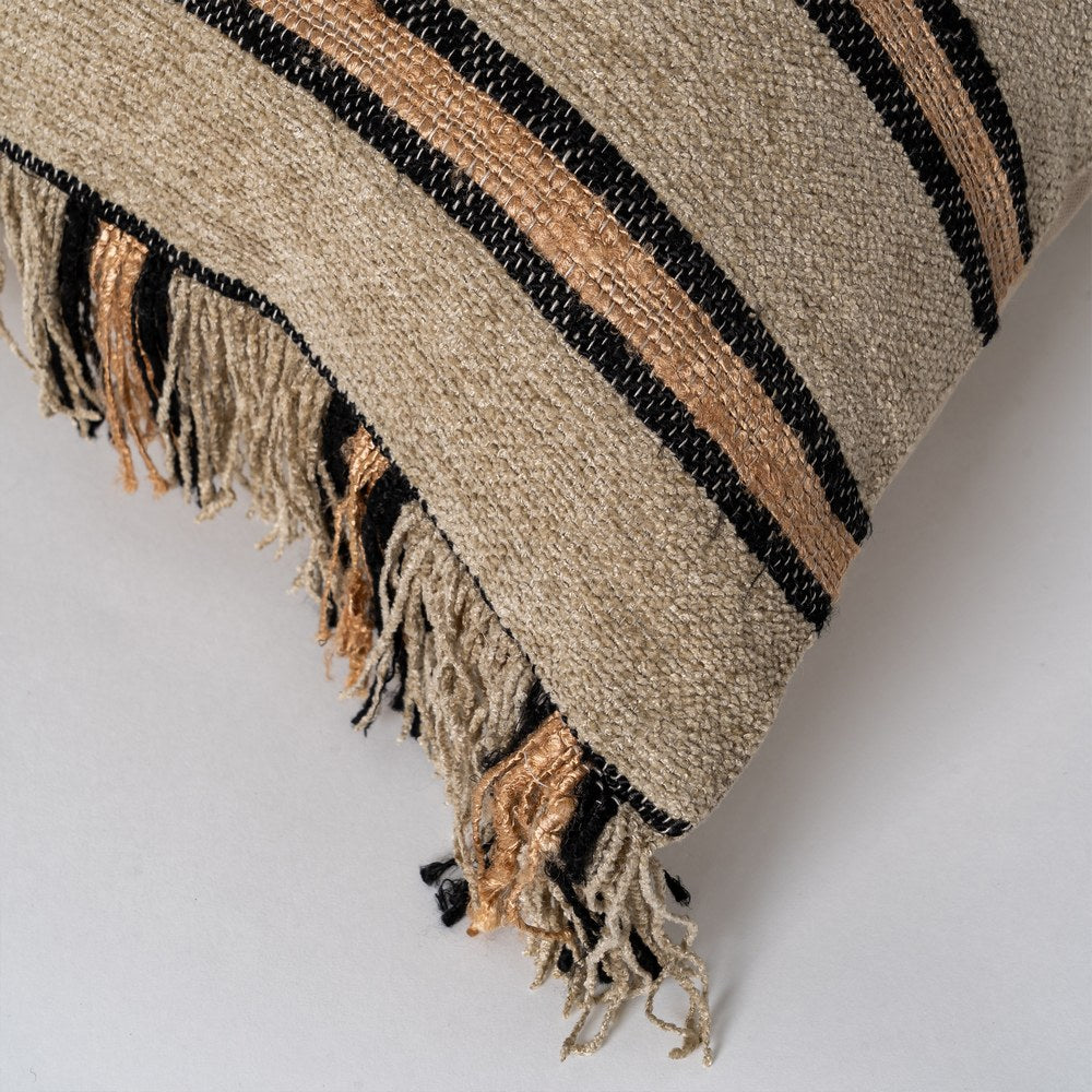 COJ�N BEIGE-OCRE ALGOD�N/TERCIOPELO 30 X 50 CM