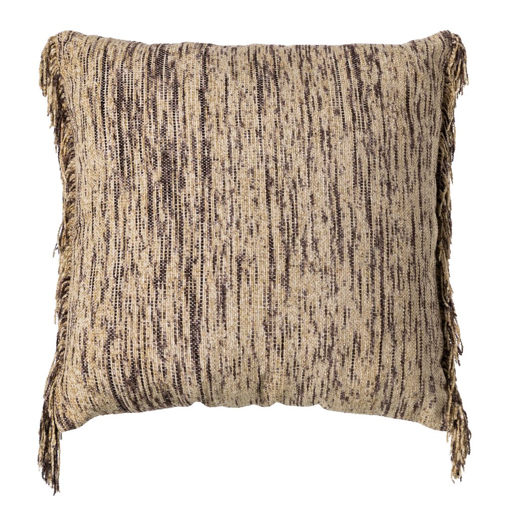 COJÍN BEIGE ALGODÓN/TERCIOPELO 50 X 50 CM