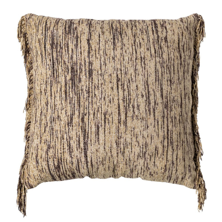 COJÍN BEIGE ALGODÓN/TERCIOPELO 50 X 50 CM