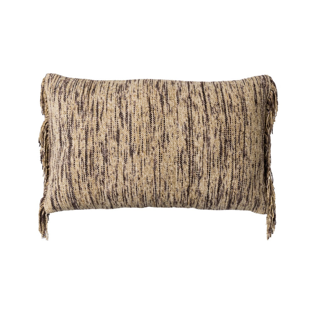 COJÍN BEIGE ALGODÓN/TERCIOPELO 30 X 50 CM