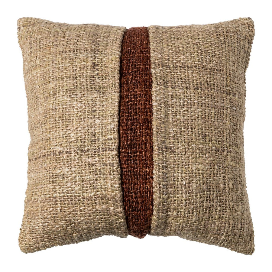 COJÍN BEIGE-TEJA VISCOSA-ALGODÓN 50 X 50 CM