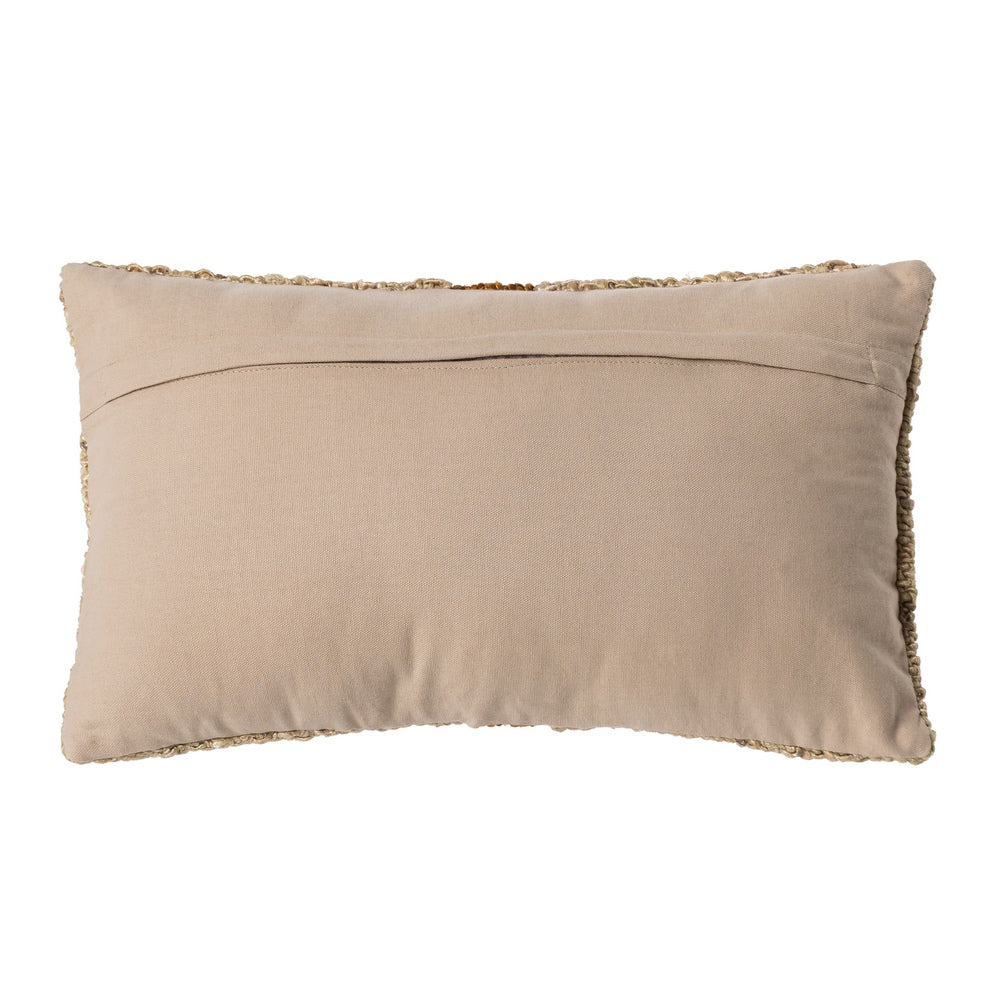 COJÍN BEIGE-OCRE VISCOSA-ALGODÓN 30 X 50 CM