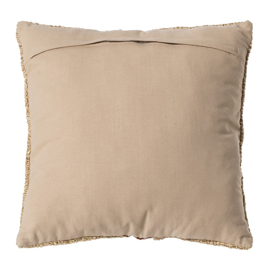 COJÍN BEIGE-VERDE VISCOSA-ALGODÓN 50 X 50 CM