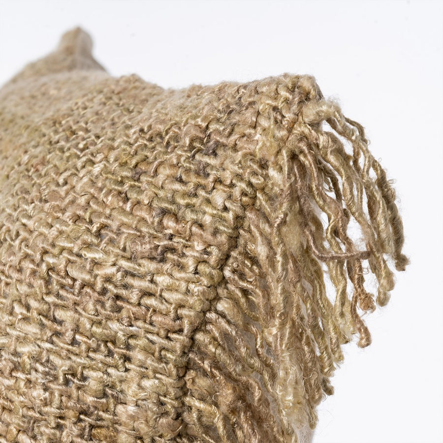 COJÍN BEIGE VISCOSA-ALGODÓN 50 X 50 CM