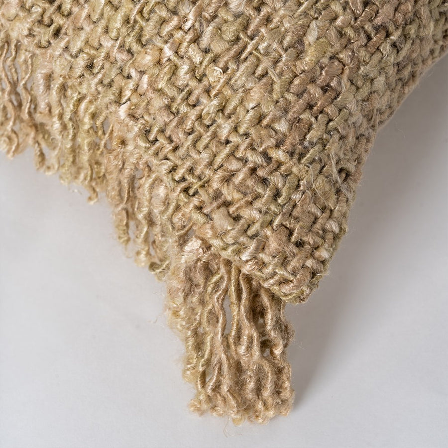 COJÍN BEIGE VISCOSA-ALGODÓN 50 X 50 CM