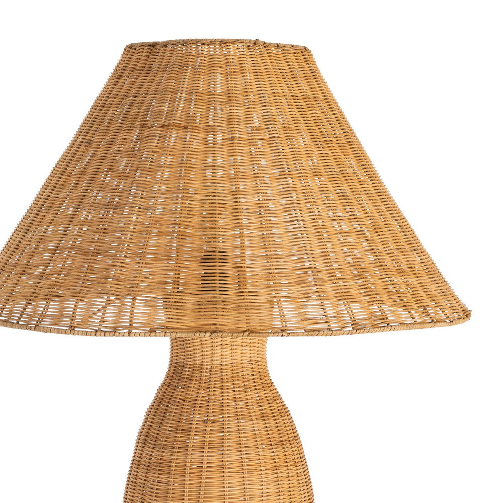 L�MPARA SUELO NATURAL RAT�N ILUMINACI�N 70 X 70 X 138 CM