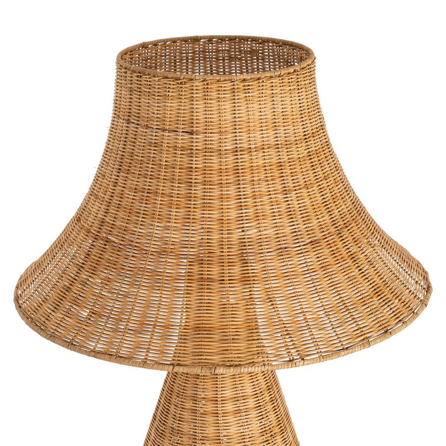LÁMPARA SUELO NATURAL RATÁN ILUMINACIÓN 60 X 60 X 118,50 CM
