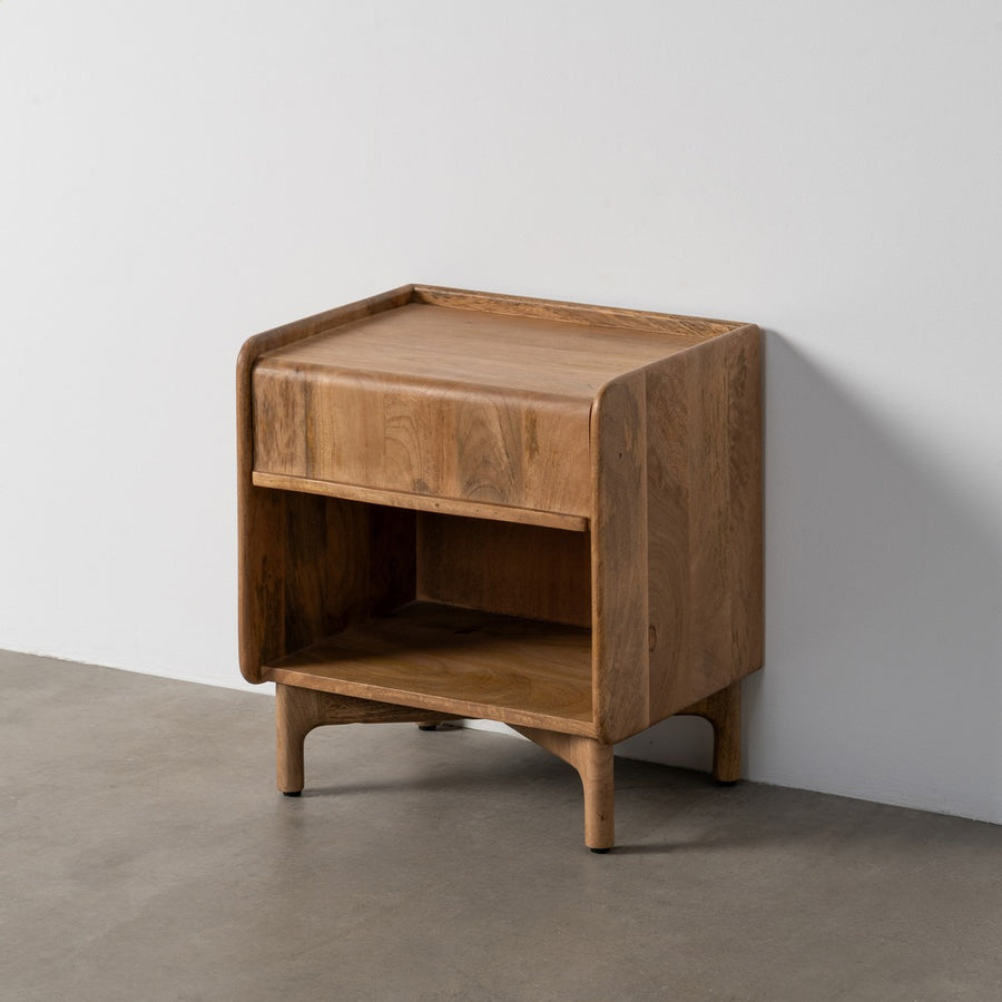 MESITA NATURAL MADERA DE MANGO 45 X 35 X 50 CM