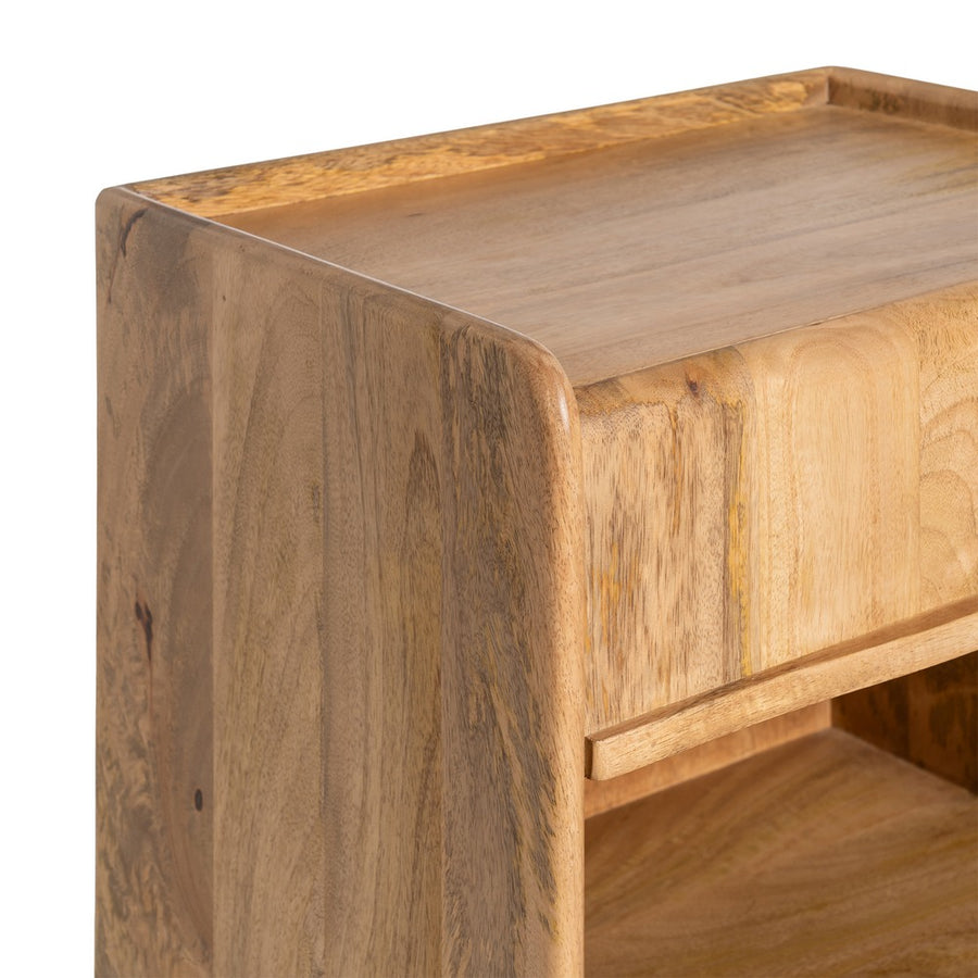 MESITA NATURAL MADERA DE MANGO 45 X 35 X 50 CM