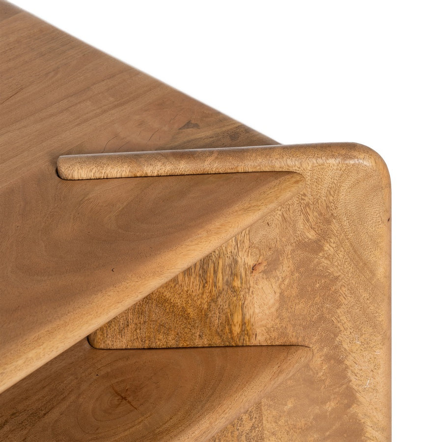 NATURAL MANGO WOOD COFFEE TABLE 121 X 61 X 45 CM