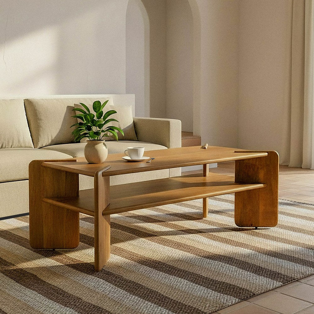 NATURAL MANGO WOOD COFFEE TABLE 121 X 61 X 45 CM